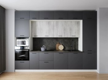 Кухонный гарнитур Санторини 3400 мм МДФ (Санвут) в Невьянске - nevyansk.mebel-e96.ru