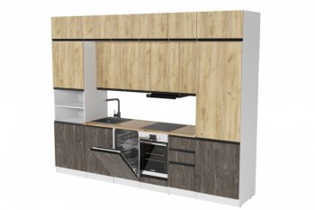Кухонный гарнитур Сапфир экстра 3000 мм (Герда) в Невьянске - nevyansk.mebel-e96.ru