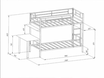 Кровать двухъярусная Севилья-2.02 комбо в Невьянске - nevyansk.mebel-e96.ru