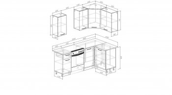 Кухонный гарнитур угловой Роза 2000*1200 мм (Sanvut) в Невьянске - nevyansk.mebel-e96.ru