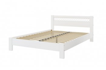 Кровать из массива Шейла белый античный (БМ) в Невьянске - nevyansk.mebel-e96.ru