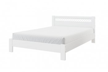Кровать из массива Шейла белый античный (БМ) в Невьянске - nevyansk.mebel-e96.ru