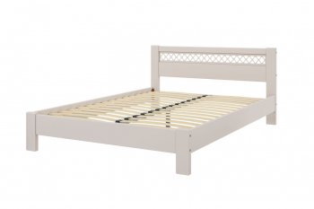 Кровать из массива Шейла льняной (БМ) в Невьянске - nevyansk.mebel-e96.ru