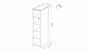 Шкаф-пенал ШиК-1 ( Уголок Школьника 2) в Невьянске - nevyansk.mebel-e96.ru