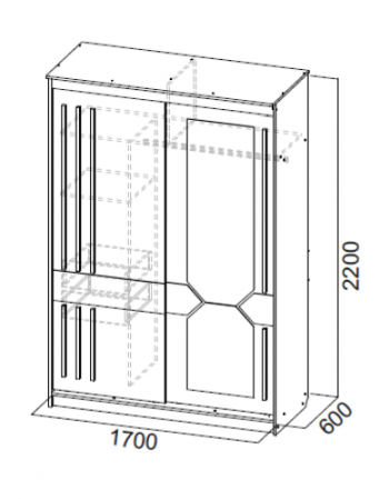 Шкаф-купе №25 1700 мм (СВ) в Невьянске - nevyansk.mebel-e96.ru