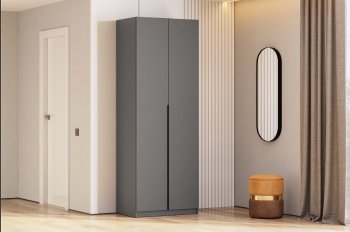 Шкаф 800 мм ШК-5 с антресолью графит (СВ) в Невьянске - nevyansk.mebel-e96.ru