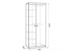 Шкаф 2-х створчатый Энерджи (900) в Невьянске - nevyansk.mebel-e96.ru