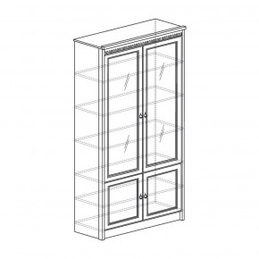 Шкаф для книг Лючия 184 дуб оксфорд серый (Яна) в Невьянске - nevyansk.mebel-e96.ru