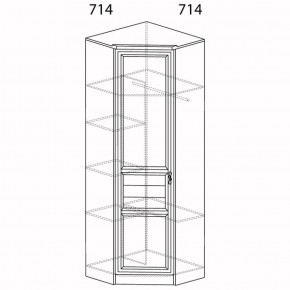 Шкаф для одежды угловой Лира 57 (Яна) в Невьянске - nevyansk.mebel-e96.ru