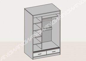 Шкаф-купе 1500 мм (арт. 009) венге/дуб белфорт в Невьянске - nevyansk.mebel-e96.ru