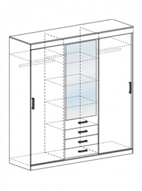 Шкаф-купе Лидер-3М 1700 мм (СтендМ) в Невьянске - nevyansk.mebel-e96.ru