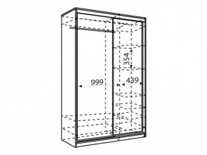 Шкаф-купе Рене 1500 вариант 1 (ЛДСП/ЛДСП) в Невьянске - nevyansk.mebel-e96.ru