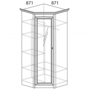 Шкаф угловой Флоренция 641 (Яна) в Невьянске - nevyansk.mebel-e96.ru