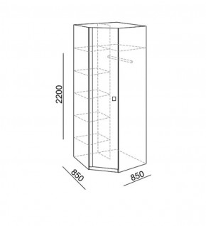 Шкаф угловой Глэдис 850*850 (модуль 21) в Невьянске - nevyansk.mebel-e96.ru