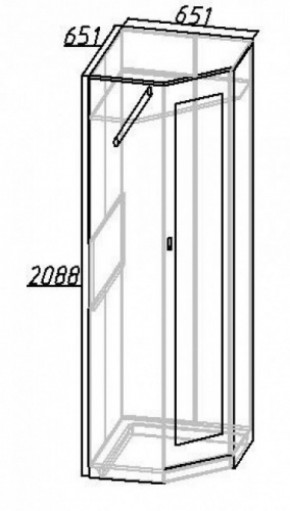 Шкаф угловой Комфорт 1 в Невьянске - nevyansk.mebel-e96.ru