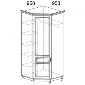 Шкаф угловой Прованс 418 (Яна) в Невьянске - nevyansk.mebel-e96.ru