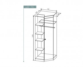 Шкаф угловой Сканди , ШДУ765.1 (ДСВ) в Невьянске - nevyansk.mebel-e96.ru