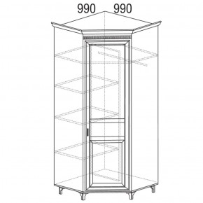 Шкаф угловой (угол 990х990) Марлен 473 (Яна) в Невьянске - nevyansk.mebel-e96.ru