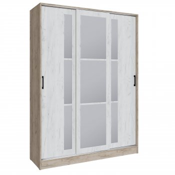 Шкаф-купе Стиль-2 1600 мм крафт белый/крафт серый (Текс) в Невьянске - nevyansk.mebel-e96.ru