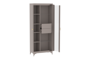 Пенал со стеклом широкий NEW Сиде Мокко (СБК) в Невьянске - nevyansk.mebel-e96.ru