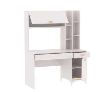 Стол письменный с надстройкой Сиде Белый (СБК) в Невьянске - nevyansk.mebel-e96.ru