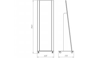 Зеркало напольное Сиде Белый (СБК) в Невьянске - nevyansk.mebel-e96.ru
