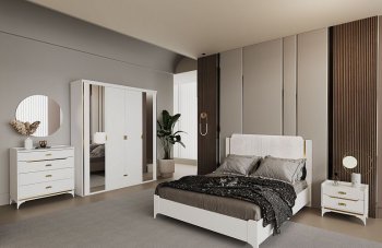 Спальный гарнитур Сиде Белый, модульный (СБК) в Невьянске - nevyansk.mebel-e96.ru