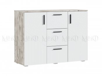 Комод Сильвия, дуб юкон/белый (Миф) в Невьянске - nevyansk.mebel-e96.ru