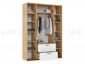 Шкаф 1600 мм Сильвия, крафт/белый (Миф) в Невьянске - nevyansk.mebel-e96.ru