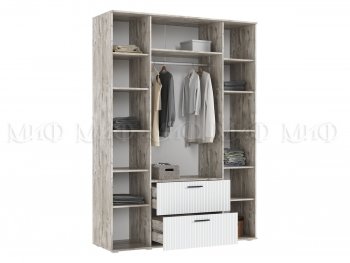 Шкаф 1600 мм Сильвия, дуб юкон/белый (Миф) в Невьянске - nevyansk.mebel-e96.ru