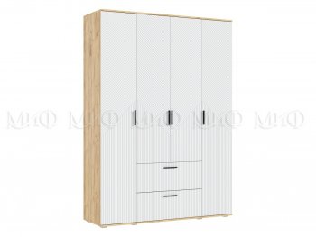 Шкаф 1600 мм Сильвия, крафт/белый (Миф) в Невьянске - nevyansk.mebel-e96.ru