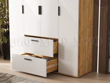 Шкаф 1600 мм Сильвия, крафт/белый (Миф) в Невьянске - nevyansk.mebel-e96.ru