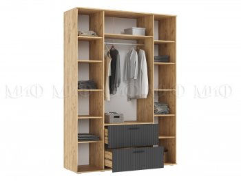 Шкаф 1600 мм Сильвия, крафт/графит (Миф) в Невьянске - nevyansk.mebel-e96.ru