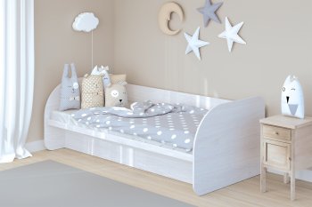 Кровать с подъемным механизмом Сказка, ясень (Зарон) в Невьянске - nevyansk.mebel-e96.ru