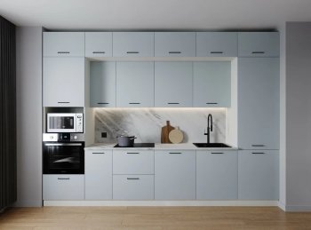 Кухонный гарнитур Смоки 3400 мм МДФ (Санвут) в Невьянске - nevyansk.mebel-e96.ru