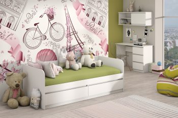 Кровать Соната 900 белый (Зарон) в Невьянске - nevyansk.mebel-e96.ru