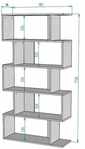 Стеллаж S49 (Белый) в Невьянске - nevyansk.mebel-e96.ru