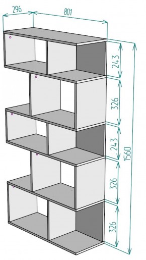 Стеллаж S6 (Белый) в Невьянске - nevyansk.mebel-e96.ru