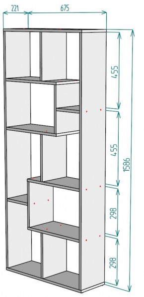 Стеллаж S8 (Белый) в Невьянске - nevyansk.mebel-e96.ru