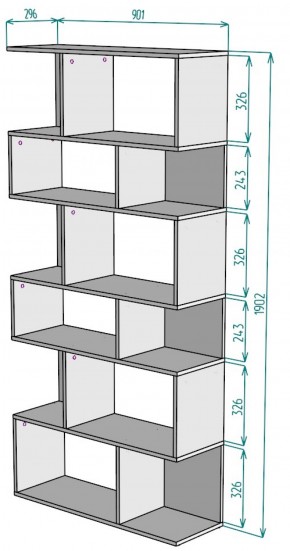 Стеллаж S9 (Белый) в Невьянске - nevyansk.mebel-e96.ru