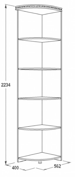 Стеллаж угловой Ольга-13 (400*562) в Невьянске - nevyansk.mebel-e96.ru