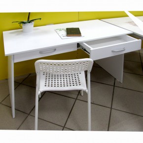 Стол письменный Париж-1200 Белый тиснение в Невьянске - nevyansk.mebel-e96.ru