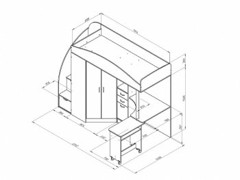 Кровать-чердак Теремок 1 Гранд белый/розовый (ФМ) в Невьянске - nevyansk.mebel-e96.ru