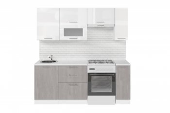 Кухонный гарнитур Терция ультра 2000 мм (Герда) в Невьянске - nevyansk.mebel-e96.ru