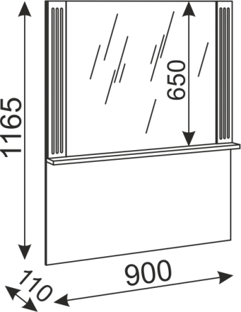 Стол туалетный с зеркалом М36+М37 Тиффани (Риннер) в Невьянске - nevyansk.mebel-e96.ru