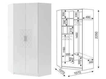 Угловой шкаф Тиффани М34 (Риннер) в Невьянске - nevyansk.mebel-e96.ru | фото