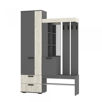 Прихожая Трамп графит/крафт белый (БТС) в Невьянске - nevyansk.mebel-e96.ru