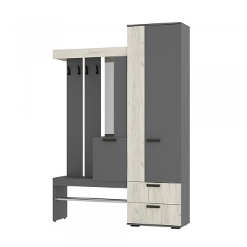 Прихожая Трамп графит/крафт белый (БТС) в Невьянске - nevyansk.mebel-e96.ru