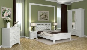 Тумба прикроватная 2ящ.  ГРАЦИЯ (лак) Белый / Белый (БМ) в Невьянске - nevyansk.mebel-e96.ru