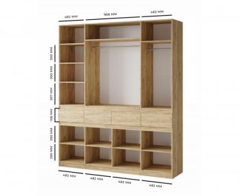 Шкаф 2000 мм Турин ЛДСП крафт серый/кашемир (ВВР) в Невьянске - nevyansk.mebel-e96.ru